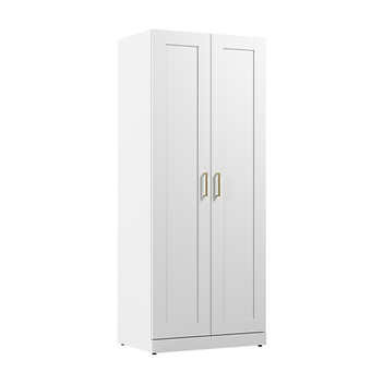 Bush Furniture Hampton Heights Tall Storage Cabinet with Doors and Shelves