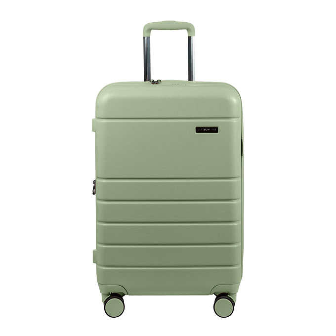 Champs Linen 3-piece Expandable Hardside Luggage Set