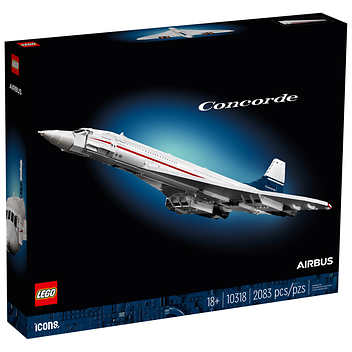 LEGO Icons Concorde Plane with Bonus LEGO Minecraft The Wolf Stronghold Fortress Playset Video Game Toy