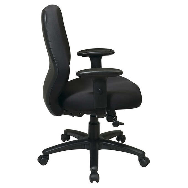 Free Flex Coal Mid Back Syncro Tilt Adjustable Arms Office Chair