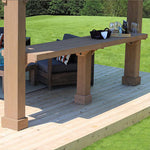 Yardistry 3.6 m (12 ft.) Cedar Gazebo Bar Counter