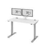 Bestar Upstand 61 cm × 122 cm (24 in. × 48 in.) Height-adjustable Desk with Dual Monitor Arm