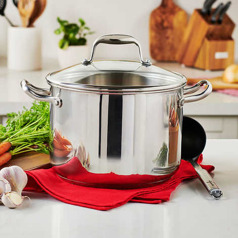 Stainless Steel Stock Pot with Lid, 7.5 L