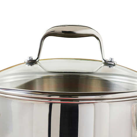 Stainless Steel Stock Pot with Lid, 7.5 L