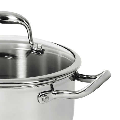 Stainless Steel Stock Pot with Lid, 7.5 L