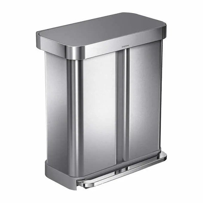 Simplehuman 58L Dual Compartment Step Can