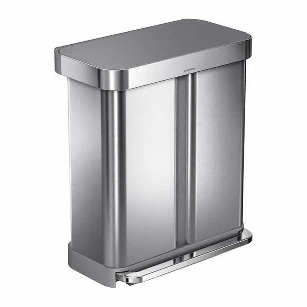 Simplehuman 58L Dual Compartment Step Can