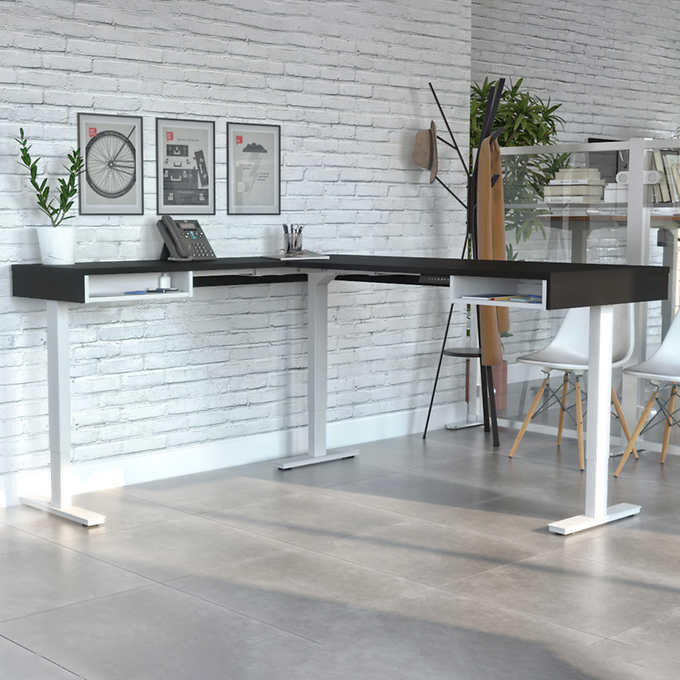 Bestar Viva L-shape Height Adjustable Desk