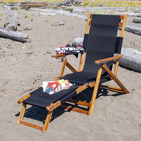 Patioflare Portable Lounge Chair with Leg Rest