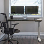 Bestar Upstand 61 cm × 122 cm (24 in. × 48 in.) Height-adjustable Desk with Dual Monitor Arm