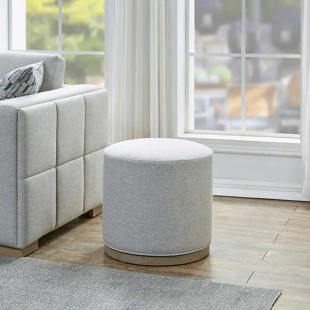 Swivel Fabric Ottoman