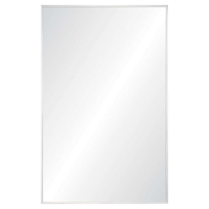 Mallory Rectangular Mirror with Polished Stainless-steel Frame