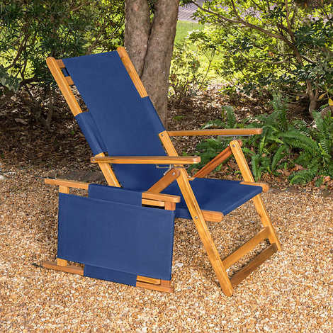 Patioflare Portable Lounge Chair with Leg Rest
