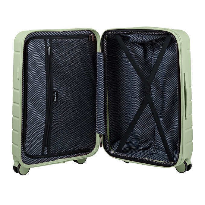 Champs Linen 3-piece Expandable Hardside Luggage Set