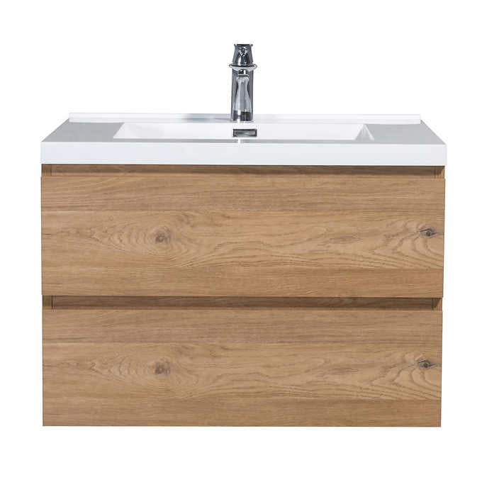 SERA CAPRI Vanity with Glossy White Polymarble Countertop