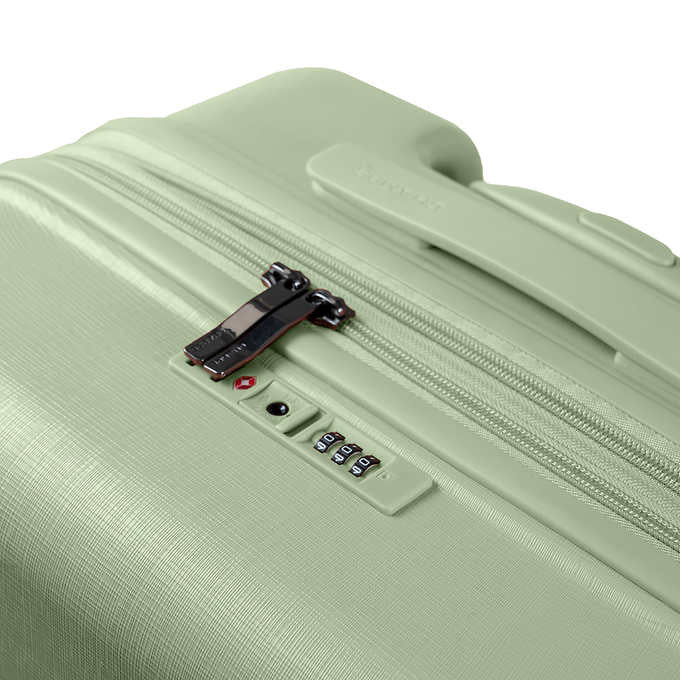 Champs Linen 3-piece Expandable Hardside Luggage Set