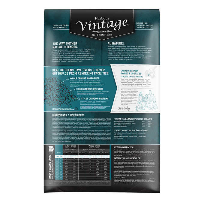 Vintage Oven-Fresh Harbour Herring and Salmon Recipe Dog Food, 9.08 kg (20 lb.)