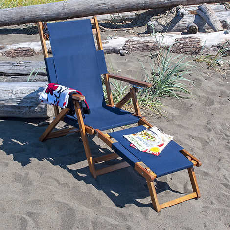 Patioflare Portable Lounge Chair with Leg Rest