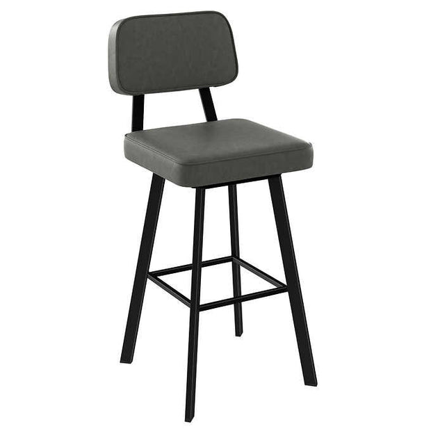 Amisco Clarkson Grey Bar or Counter Stool