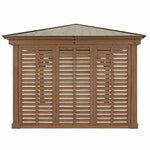 Yardistry 3.7 m (12 ft.) Cedar Privacy Wall for Gazebo