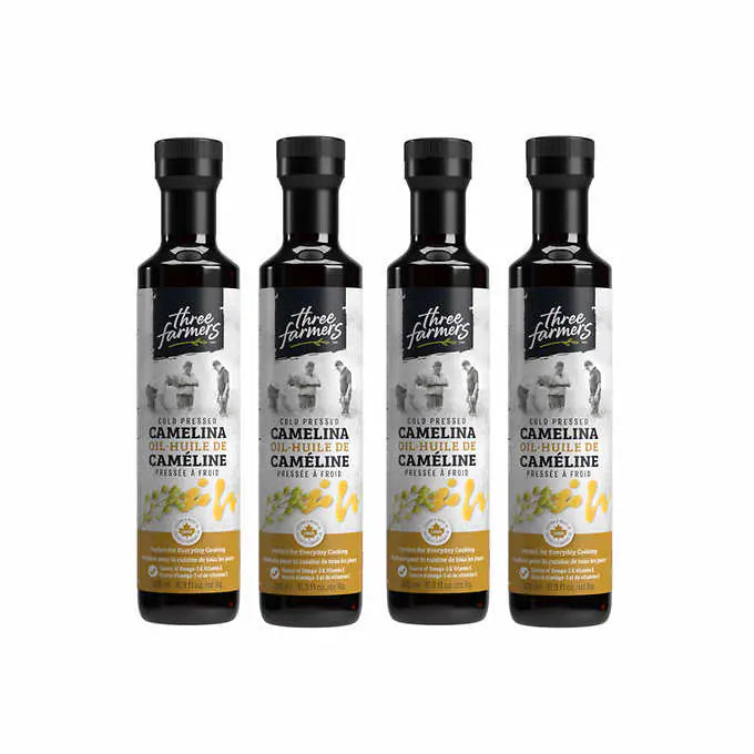 Three Farmers Camelina Oil, 4 × 500 mL