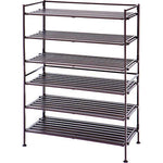 Vancouver Classics 3-Tier Freestanding Stackable Resin Wood Utility Metal Shoe Rack (2 Pack)