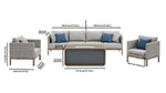 Palermo 5-piece Conversation Set with Fire Table