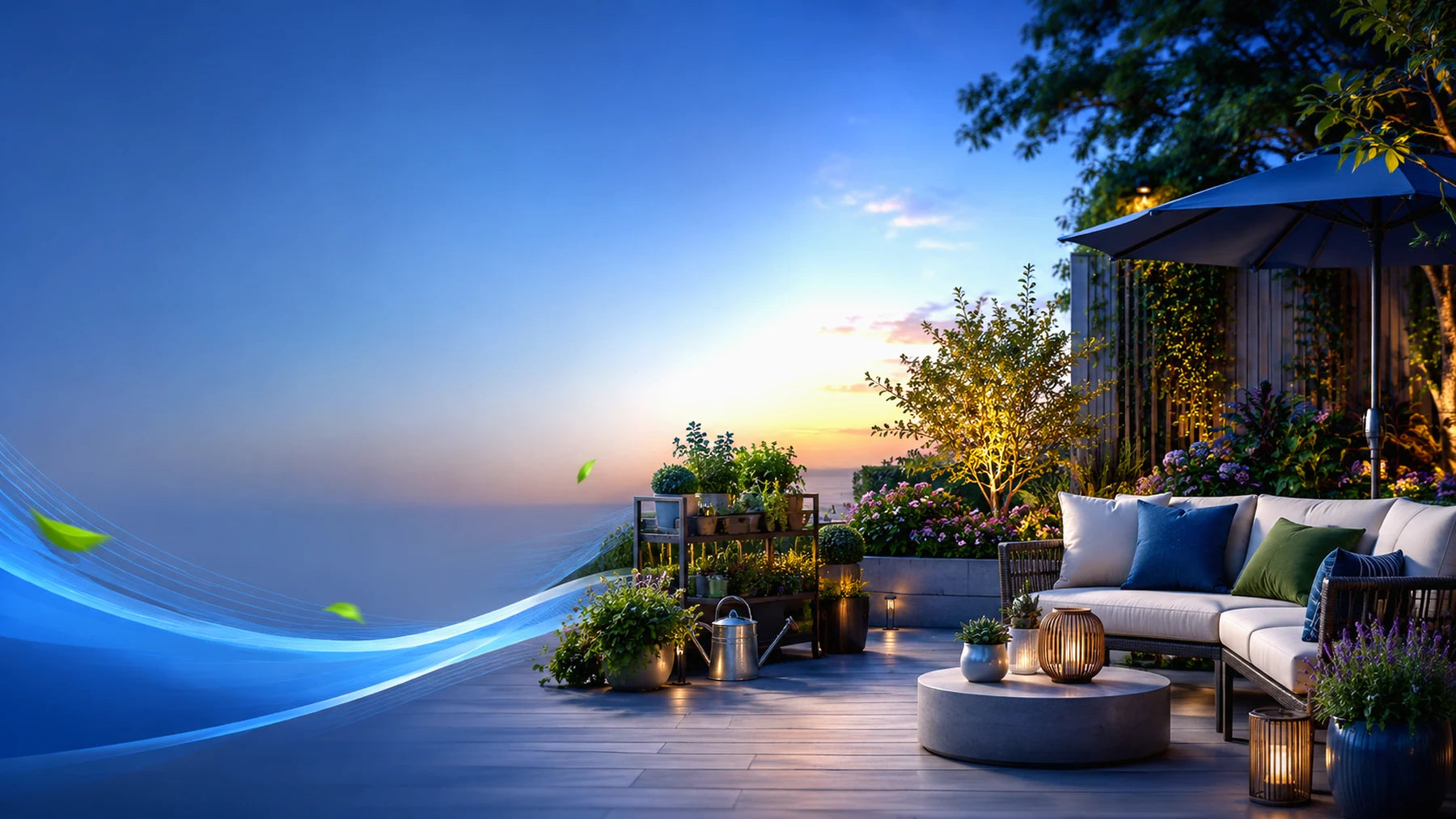 Modern patio and garden lounge
